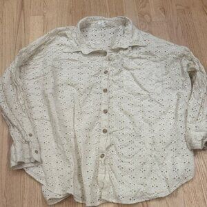 Maurice’s Button Down Eyelet Ivory